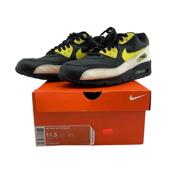 Nike Air Max 90 PRM Black Volt Yellow Glow In The Dark Men\'s Shoes sz 11.5 RARE main image 10